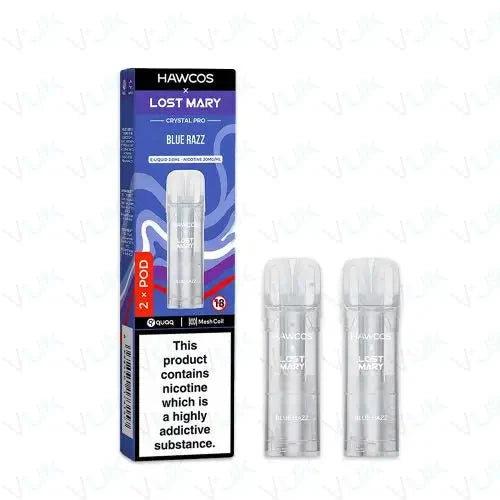 HLM CRYSTAL PRO POD BLUE RAZZ HAWCOS X LOST MARY