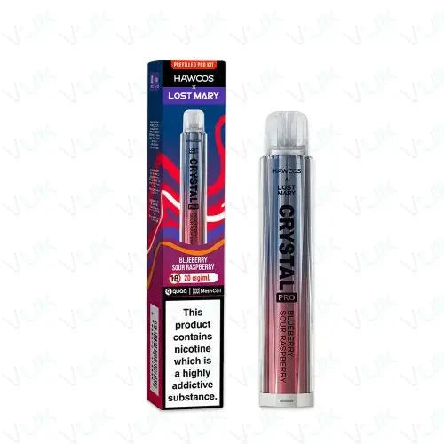 HLM CRYSTAL PRO KIT BLUE SOUR RASP HAWCOS X LOST MARY