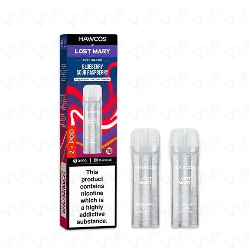 HLM CRYSTAL PRO POD BLUE SOUR RASP HAWCOS X LOST MARY