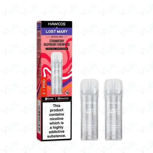 HLM CRYSTAL PRO POD STRAW RASP CHERR HAWCOS X LOST MARY